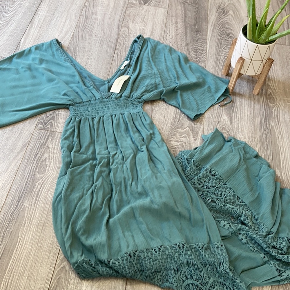 Sage Lace Maxi Dress